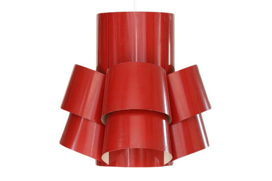 Blood red XXL TN52, rare custom edition, pendant light by Torsten Orrling for Hans-Agne Jakobsson AB. Sweden 1960s