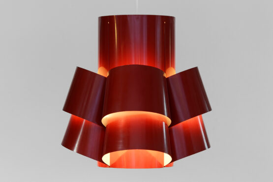 Blood red XXL TN52, rare custom edition, pendant light by Torsten Orrling for Hans-Agne Jakobsson AB. Sweden 1960s - Image 2