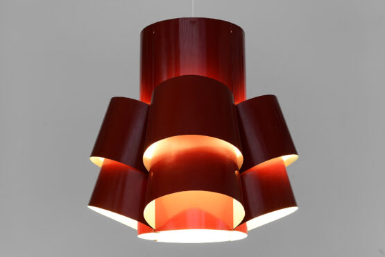 Blood red XXL TN52, rare custom edition, pendant light by Torsten Orrling for Hans-Agne Jakobsson AB. Sweden 1960s - Image 5