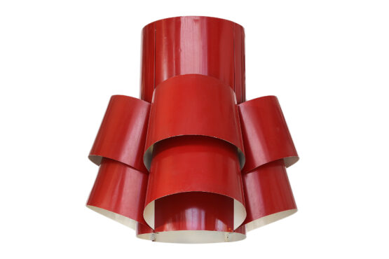 Blood red XXL TN52, rare custom edition, pendant light by Torsten Orrling for Hans-Agne Jakobsson AB. Sweden 1960s - Image 4