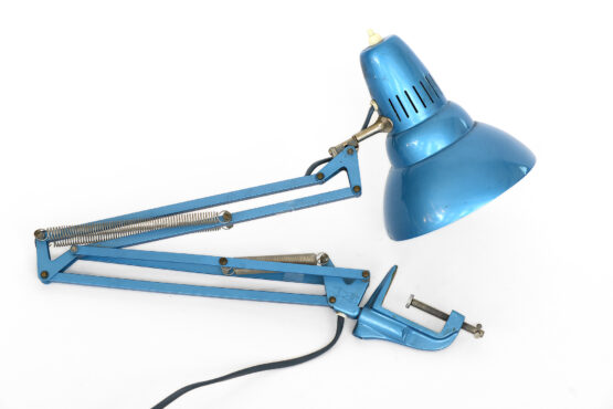 Metallic blue architect lamp Luxo L-2 by Jac Jakobsen for Luxo. Norway 1960s - Image 4