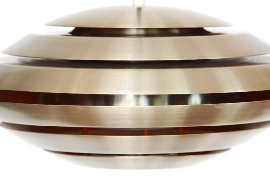 Layered aluminum pendant light from Jeka Metaltryk. Denmark 1960s - Image 9