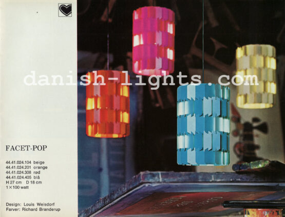 Pedant light "Facet-Pop" by Louis Weisdorf for Lyfa. Denmark 1970s - Image 9