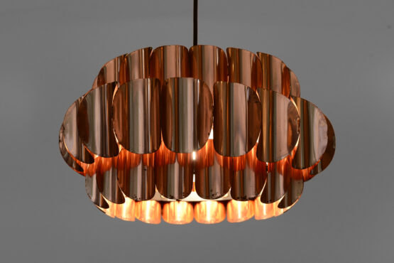 Copper pendant light by Thorsten Orrling for Hans-Agne Jakobsson AB, Markaryd. Sweden 1960s - Image 2