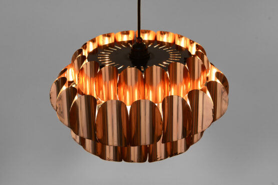 Copper pendant light by Thorsten Orrling for Hans-Agne Jakobsson AB, Markaryd. Sweden 1960s - Image 6