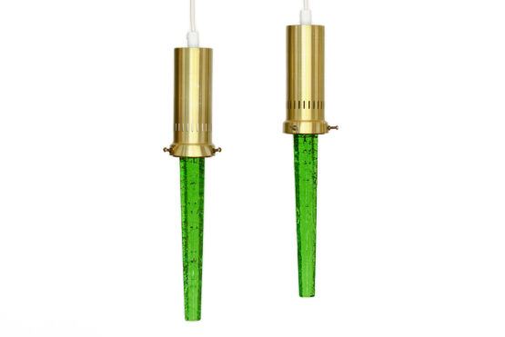 Pair of pendant lights "Istappen" by Ateljé Engberg. Sweden 1960s
