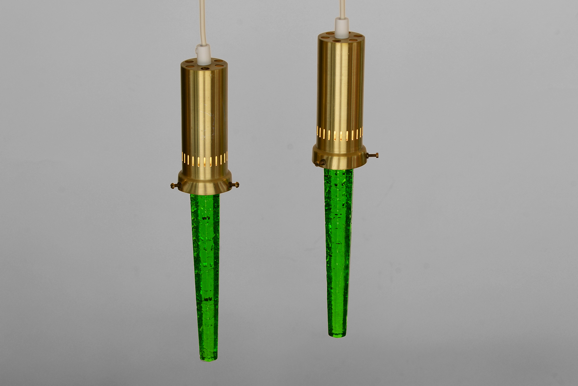 Pair of pendant lights “Istappen” by Ateljé Engberg. Sweden 1960s – HAGBLOM