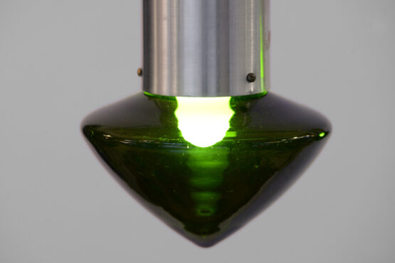 Pair of green glass pendant lights. Sweden 1960s - Image 8