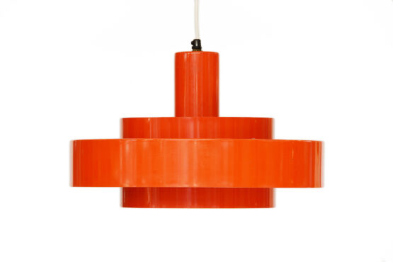 Pedant light "Equator" in orange by Jo Hammerborg for Fog & Mørup. Denmark 1960s - Image 3
