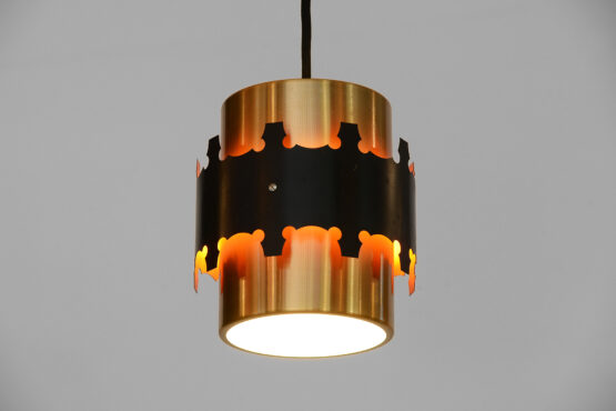 Copper colored aluminum pendant light by Coronell Electro. Denmark - Image 4