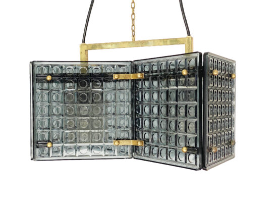 Smoked glass pendant light by Mac Hegerup for Kronobergsbelysning. Sweden 1960s - Image 3