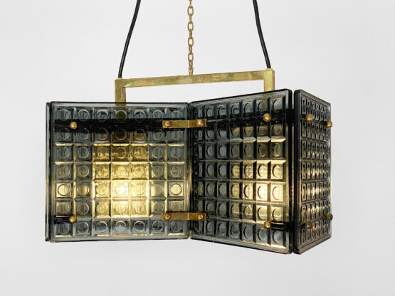 Smoked glass pendant light by Mac Hegerup for Kronobergsbelysning. Sweden 1960s - Image 4
