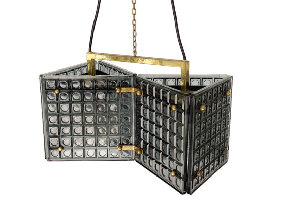 Smoked glass pendant light by Mac Hegerup for Kronobergsbelysning. Sweden 1960s