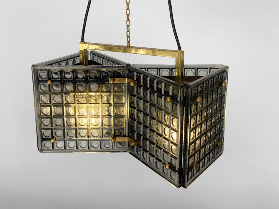 Smoked glass pendant light by Mac Hegerup for Kronobergsbelysning. Sweden 1960s - Image 2