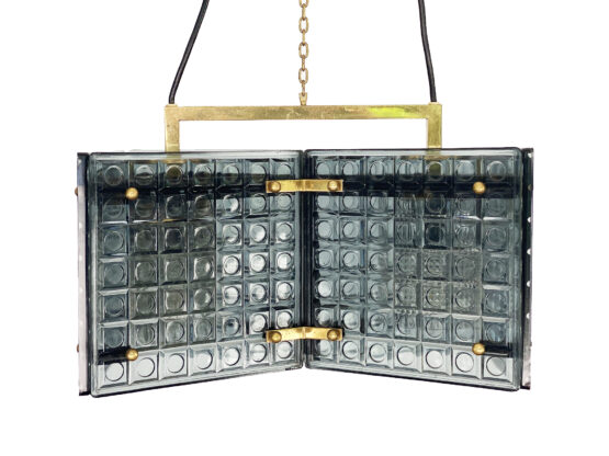 Smoked glass pendant light by Mac Hegerup for Kronobergsbelysning. Sweden 1960s - Image 9