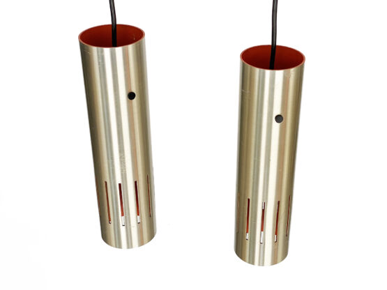 Pair of pendant lights "Trombone" by Jo Hammerborg for Fog & Mørup. Denmark 1960s - Image 5