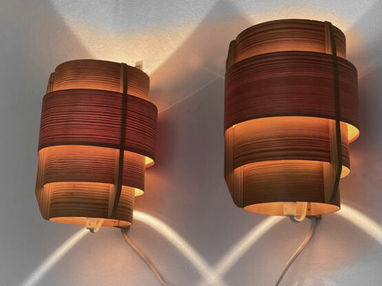 Pair of pine wood wall lights/sconces by Hans-Agne Jakobsson for Ellysett AB. Sweden 1960s - Image 8