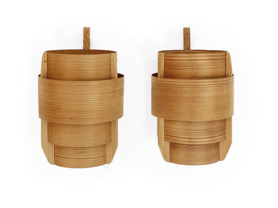 Pair of pine wood wall lights/sconces by Hans-Agne Jakobsson for Ellysett AB. Sweden 1960s - Image 3