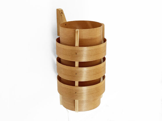 Pine veneer wall light/sconce V280 by Hans-Agne Jakobsson for Ellysett. Sweden 1960s - Image 6
