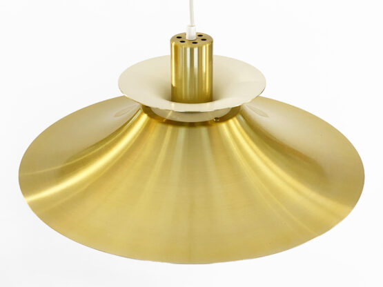 Large golden colored aluminum pendant light from Frandsen Lighting. Denmark 1970s - Image 5