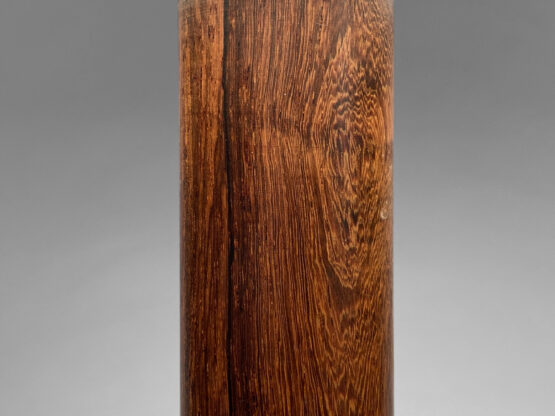 Rose wood table lamp by Uno and Östen Kristiansson for Luxus. Shade from repurposed fabric by Metsovaara. Sweden 1960s - Image 7