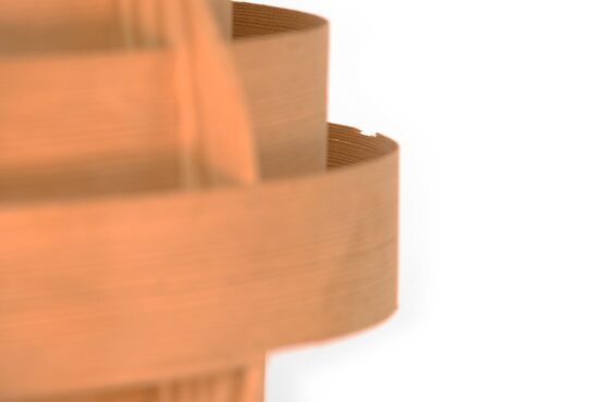 Pine veneer pendant light by Hans-Agne Jakobsson for Ellysett AB. Sweden 1960s - Image 9