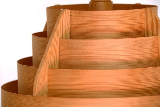 Pine veneer pendant light by Hans-Agne Jakobsson for Ellysett AB. Sweden 1960s - Image 7