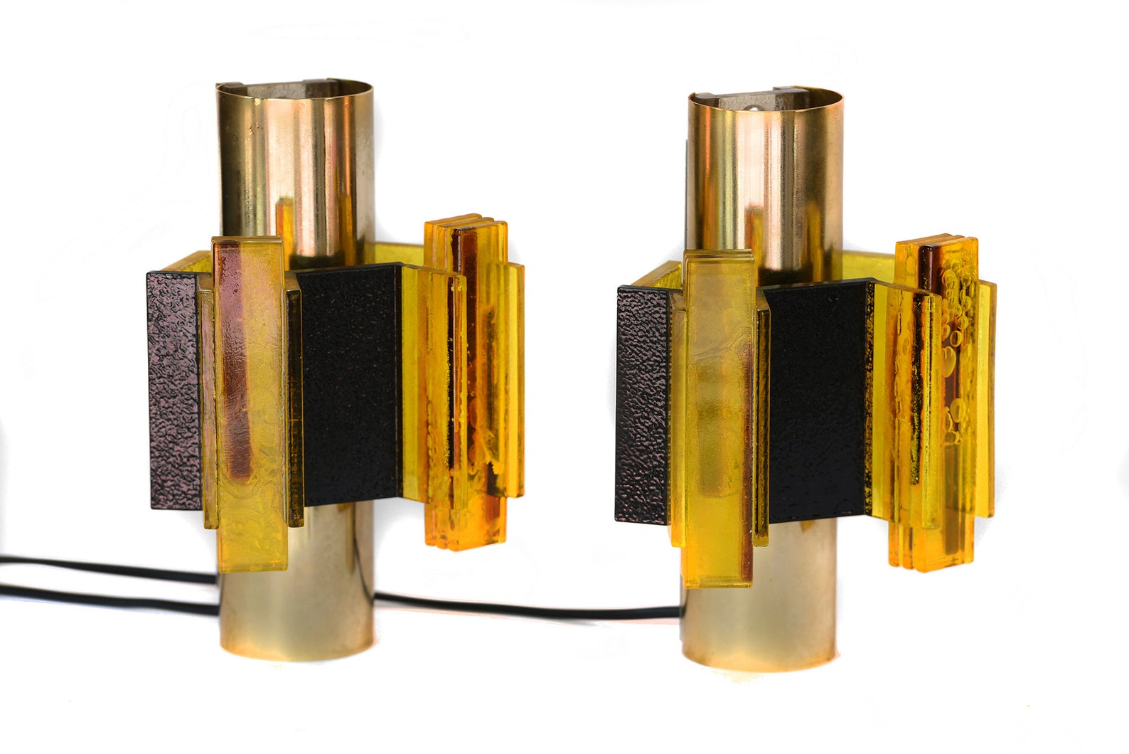 Pair of wall sconces 1008 by Claus Bolby for CEBO industries. Denmark 1960s