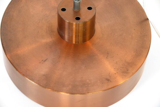 Copper colored aluminium pendant light from ASEA. Sweden 1960s - Image 7