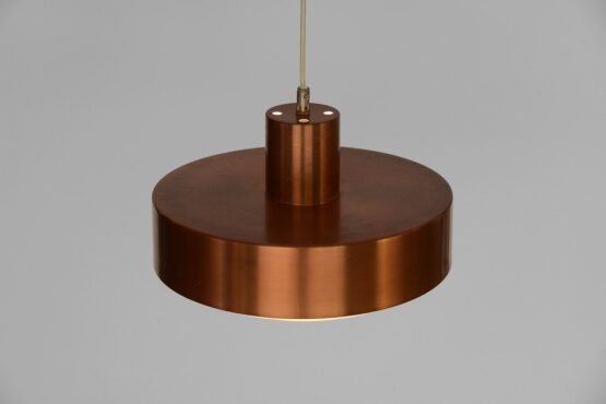Copper colored aluminium pendant light from ASEA. Sweden 1960s - Image 6