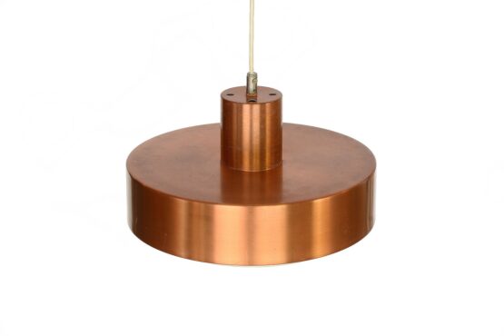 Copper colored aluminium pendant light from ASEA. Sweden 1960s - Image 5