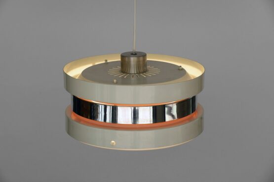 Pendant light in white lacquered aluminium by Carl Thore (Sigurd Lindkvist) for Granhaga Metall. Sweden 1970s. - Image 4