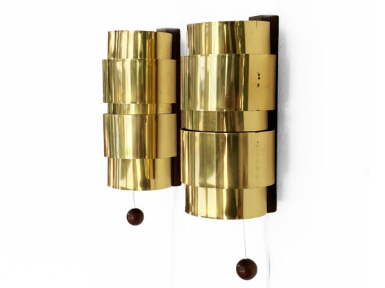 Brass wall sconces by Hans-Agne Jakobsson for H-A Jakobson Markary AB. Sweden 1960s - Image 5