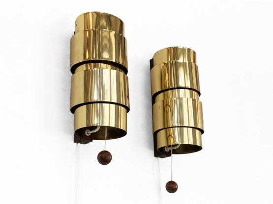 Brass wall sconces by Hans-Agne Jakobsson for H-A Jakobson Markary AB. Sweden 1960s - Image 8