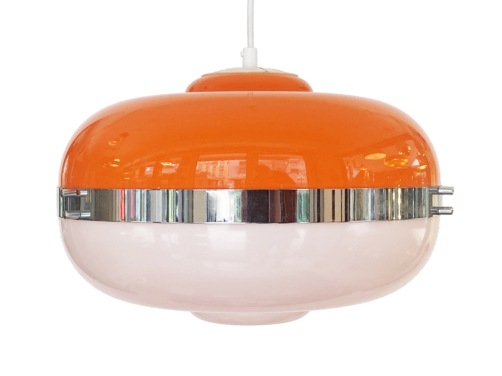 Large space age pendant light by Sagorje. Yugoslavia 1970s