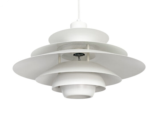 Large multi layered pendant light by Kurt Wiborg for Jeka Metaltryk. Denmark 1970s - Image 3