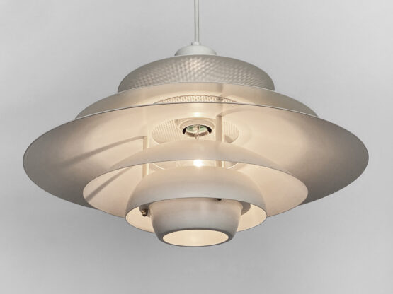 Large multi layered pendant light by Kurt Wiborg for Jeka Metaltryk. Denmark 1970s - Image 4