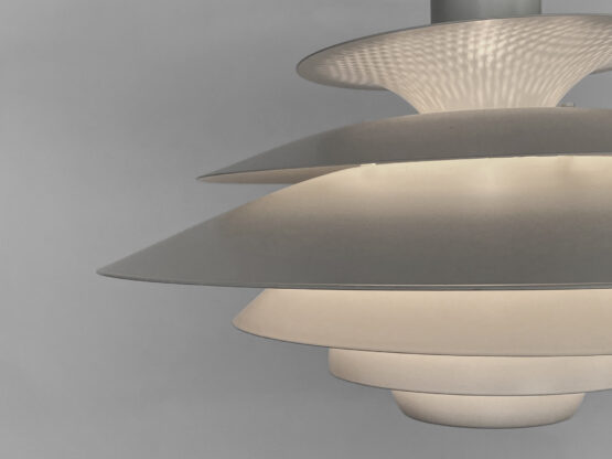Large multi layered pendant light by Kurt Wiborg for Jeka Metaltryk. Denmark 1970s - Image 7