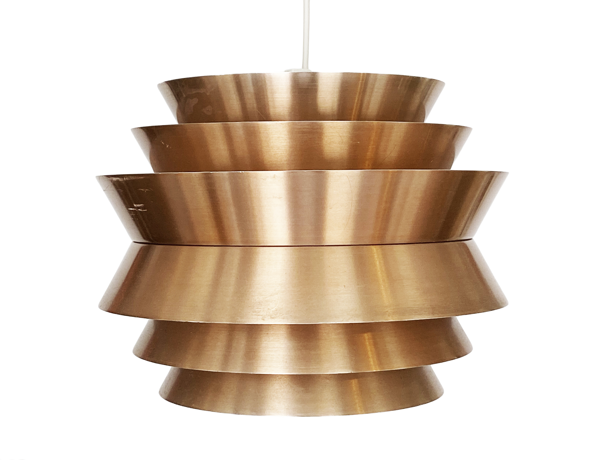 Pendant light "Trava" in copper aluminium by Carl Thore for Granhaga Metallindustri. Sweden 1960s.