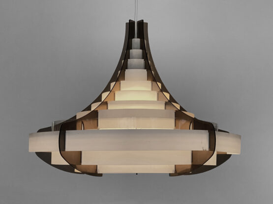 Large pendant light "Strips" by Brylle & Jacobsen for Quality System. Denmark 1970s - Image 2