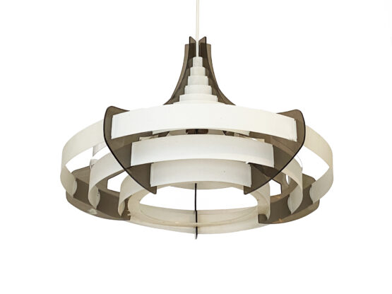 Large pendant light "Strips" by Brylle & Jacobsen for Quality System. Denmark 1970s - Image 3