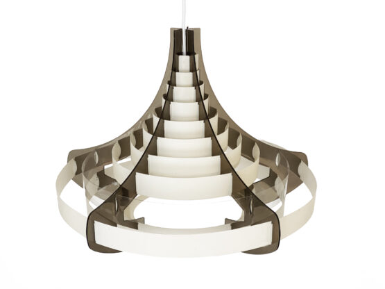 Large pendant light "Strips" by Brylle & Jacobsen for Quality System. Denmark 1970s - Image 5