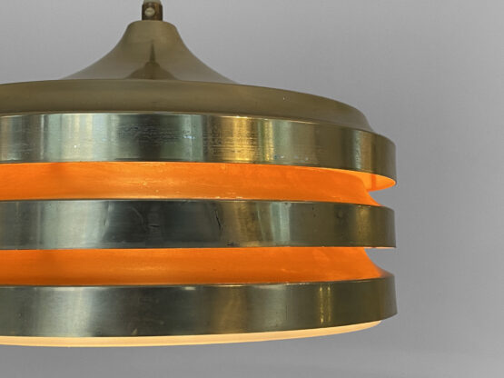 Multi layered pendant light by Carl Thore for Granhaga Metallindustri. Sweden 1970s - Image 7