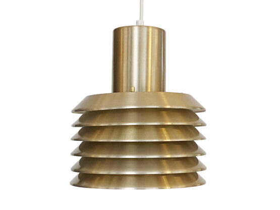Multilayered aluminum pendant light from Frandsen lighting. Denmark 1970s