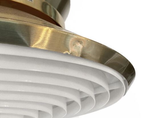 Brass colored aluminium pendant light by Carl Thore for Granhaga Metall. Sweden 1970s - Image 9