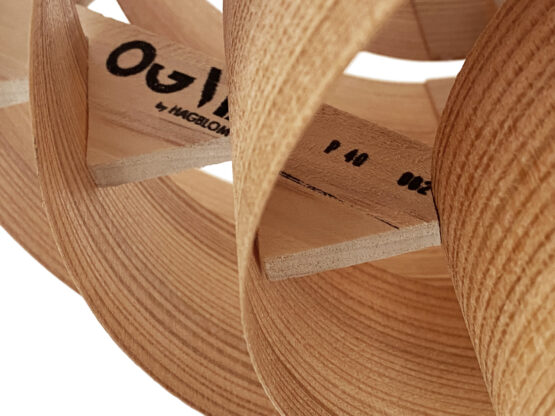 Wood veneer pendant light OGMA P50 by Fredrik Hagblom by Hagblom. France 2022 - Image 16