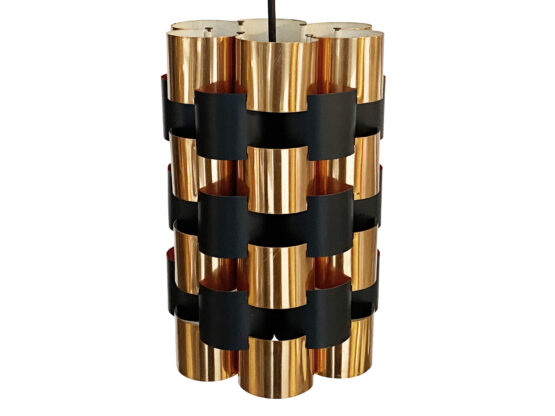 Copper pendant light by Werner Schou for Coronell Elektro. Denmark 1960s