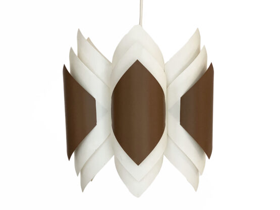Plastic sheet pendant light "Ballett" by Lars Schiøler for Hoyrup lighting. Denmark 1970s