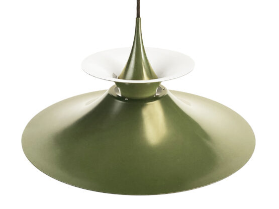 Two tone green pendant light "Radius" by Erik Balslev for Fog & Mørup. Denmark 1970s - Image 5