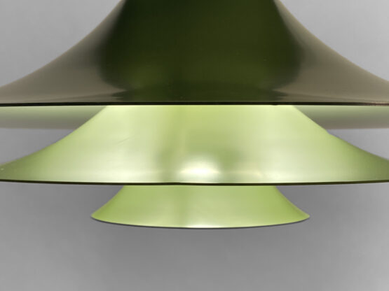 Two tone green pendant light "Radius" by Erik Balslev for Fog & Mørup. Denmark 1970s - Image 8